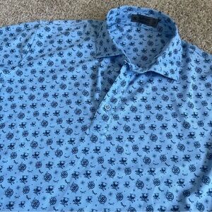 G Fore Skull Stretch Performance Short Sleeve Polo